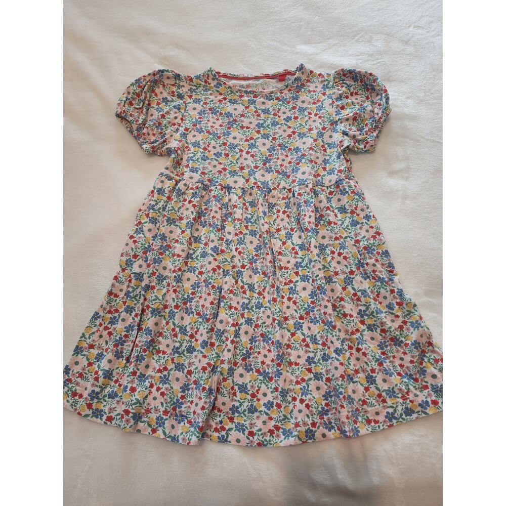 Mini Boden Girls Floral Jersey Dress Sz 6-7